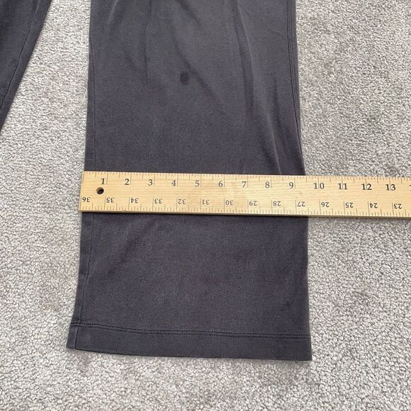 Land's End Lounge Sweatpants Womens XL Black Wide Leg Elastic Waist Cotton 36x28 - Picture 9 of 12